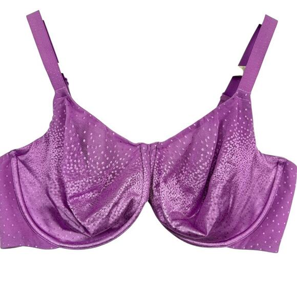 Wacoal 855303 Back Appeal Lavender Purple Underwire Back Close Bra sz 42DD - Picture 1 of 16